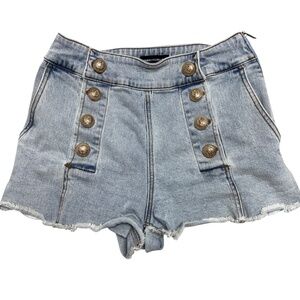 shorts GENERATION LOVE blue S nautical sailor pants side zip pockets!